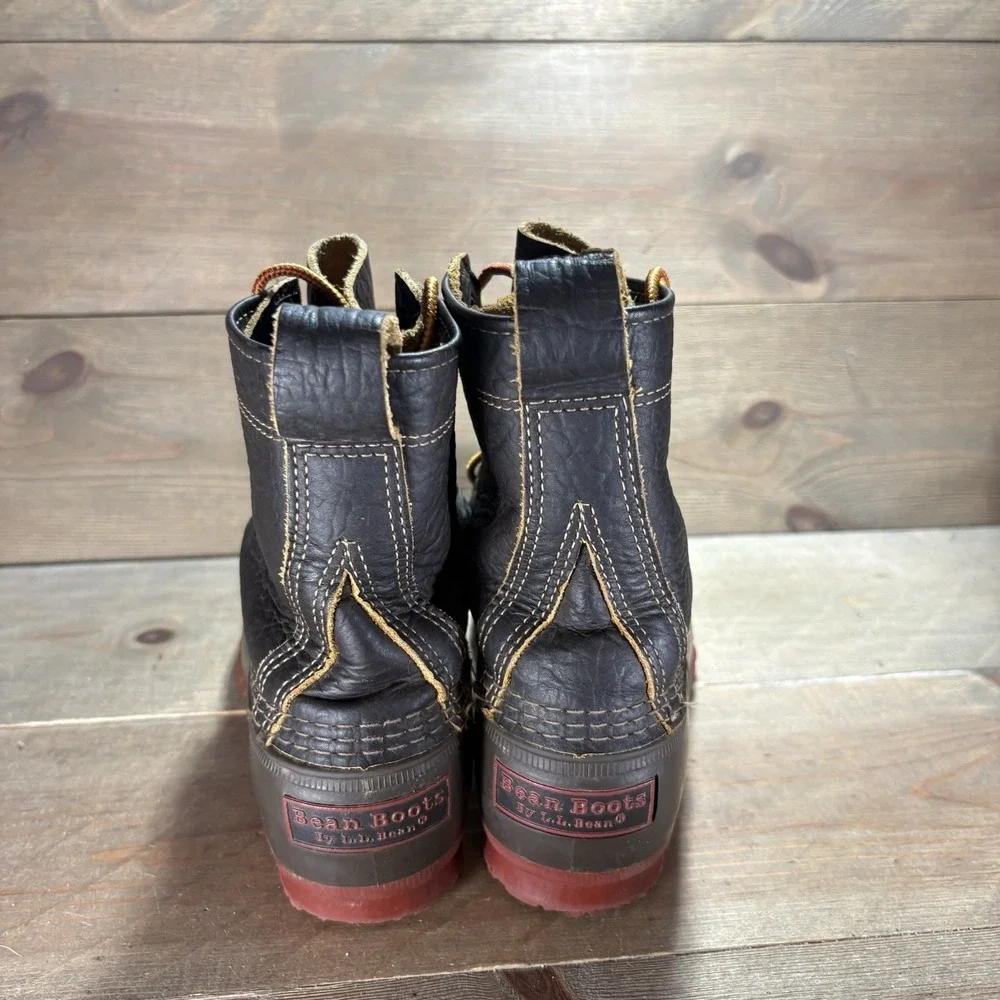 Ll bean duck boots womens size 7 shoes brown bison leather waterproof hunting